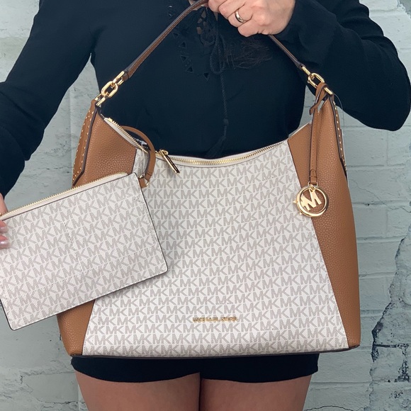 Michael Kors Handbags - NWT Michael Kors Kimberly Vanilla Acorn shoulder